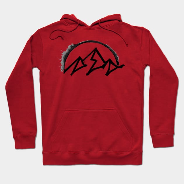 mountain sketch logo Hoodie by pholange